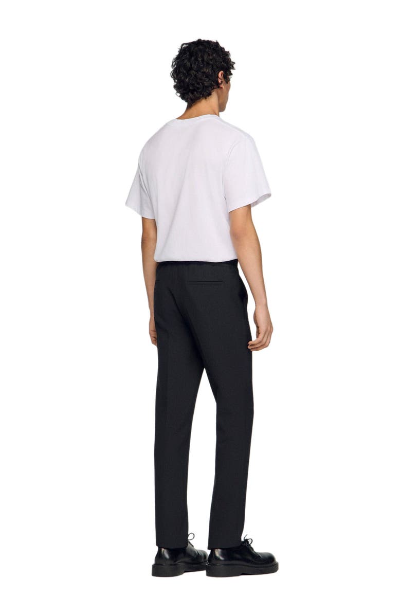 SANDRO Jersey trousers, Alternate, color, Black