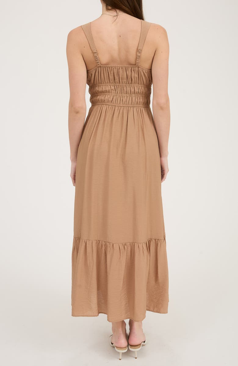 Blu Pepper Scrunch Maxi Dress, Alternate, color, Mocha