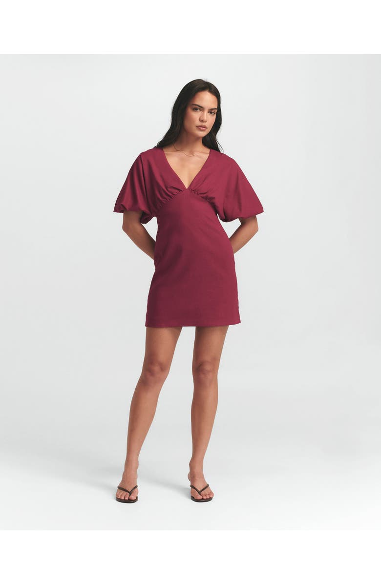 ST MRLO Palm Mini Dress, Alternate, color, Burgundy