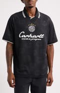 Carhartt Work In Progress Terrace Football Embroidered Graphic Polo