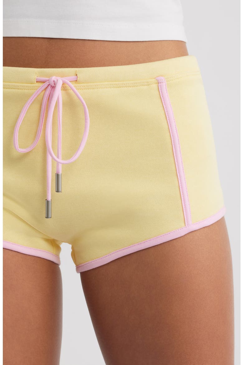 Micro Track Shorts, Alternate, color, CUSTARD CLOUD