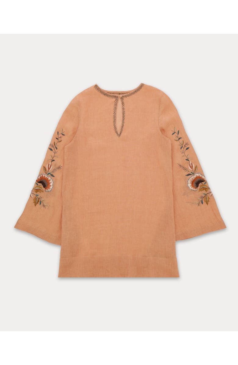 Fortela Georgie Embroidered Linen Blouse, Main, color, Light Orange