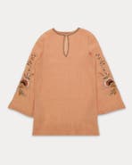 Fortela Georgie Embroidered Linen Blouse