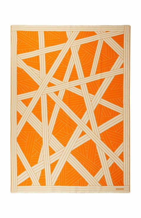 Nastri 135x190 Cm Wool, Cashmere And Silk Plaid Blanket