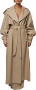 JLUXLABEL Icon Double Breasted Faux Leather Trench Coat