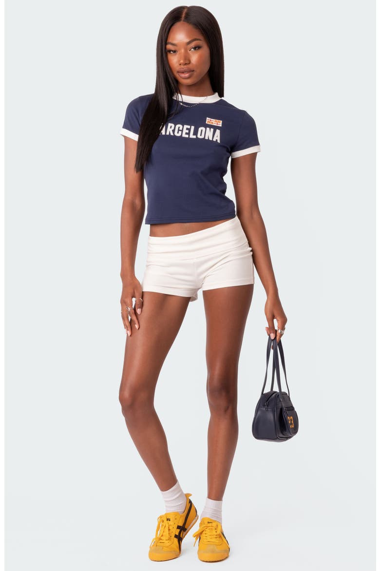 Foldover Shorts, Alternate, color, WHITE