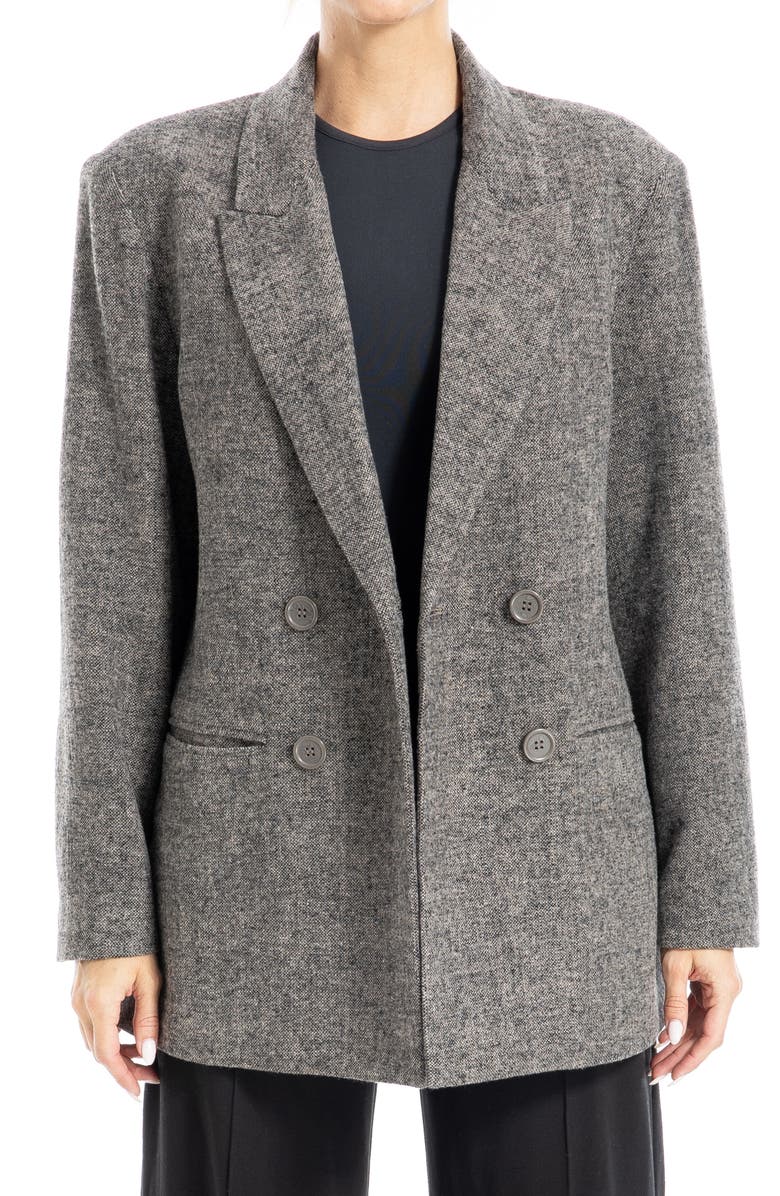 MAX STUDIO Oversize Double Breasted Tweed Jacket, Alternate, color, 