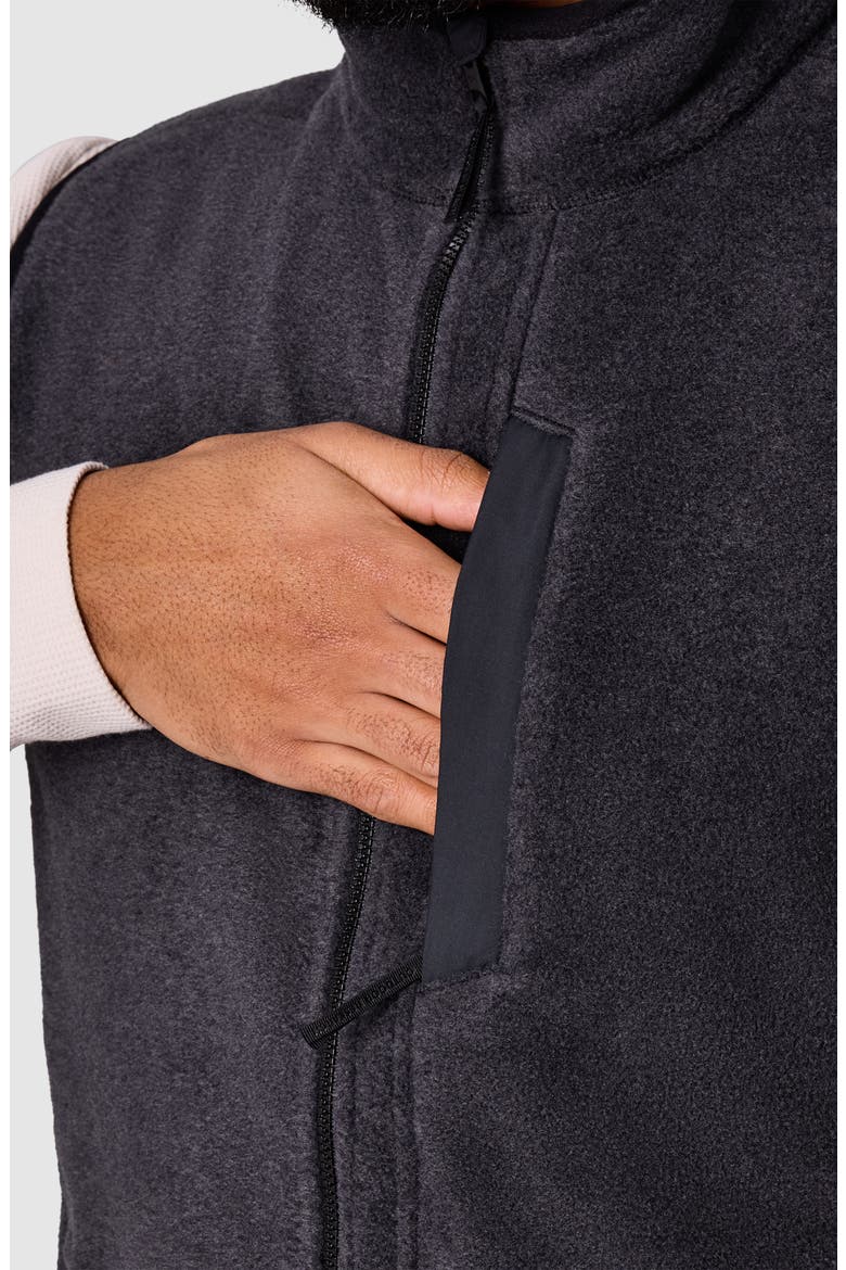 Deming Fleece Vest, Alternate, color, BLACK