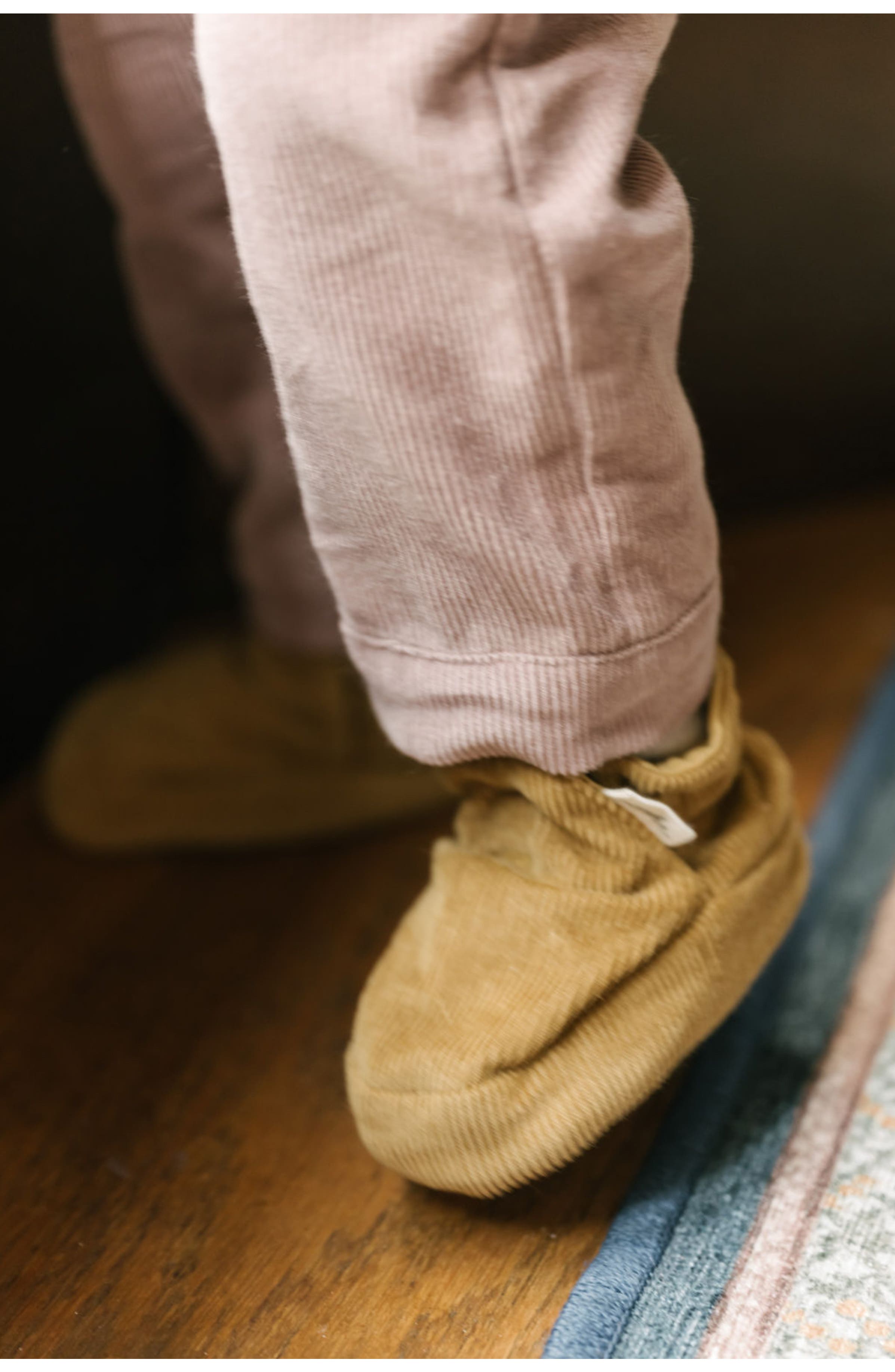 Pehr Organic Cotton Corduroy Bootie, Alternate, color, Ochre