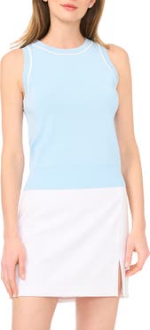 Halogen® Stripe Trim Sweater Tank