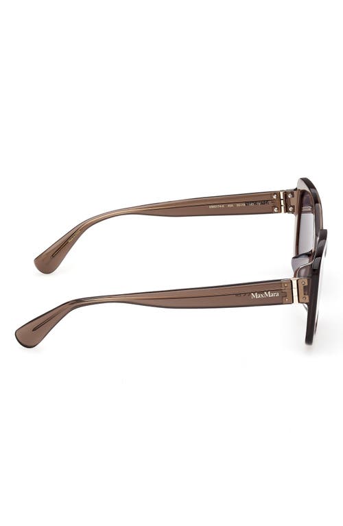 Max Mara 55mm Rectangular Sunglasses In Gray