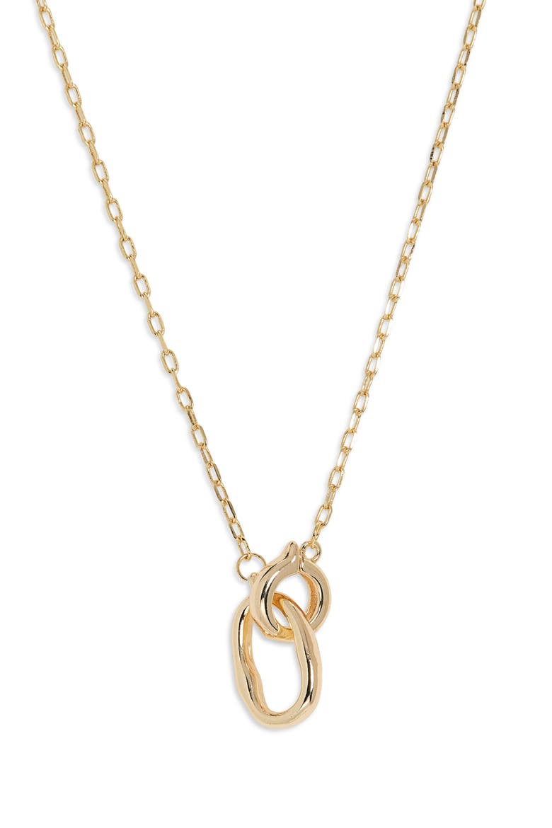 Link Pendant Necklace, Main, color, GOLD