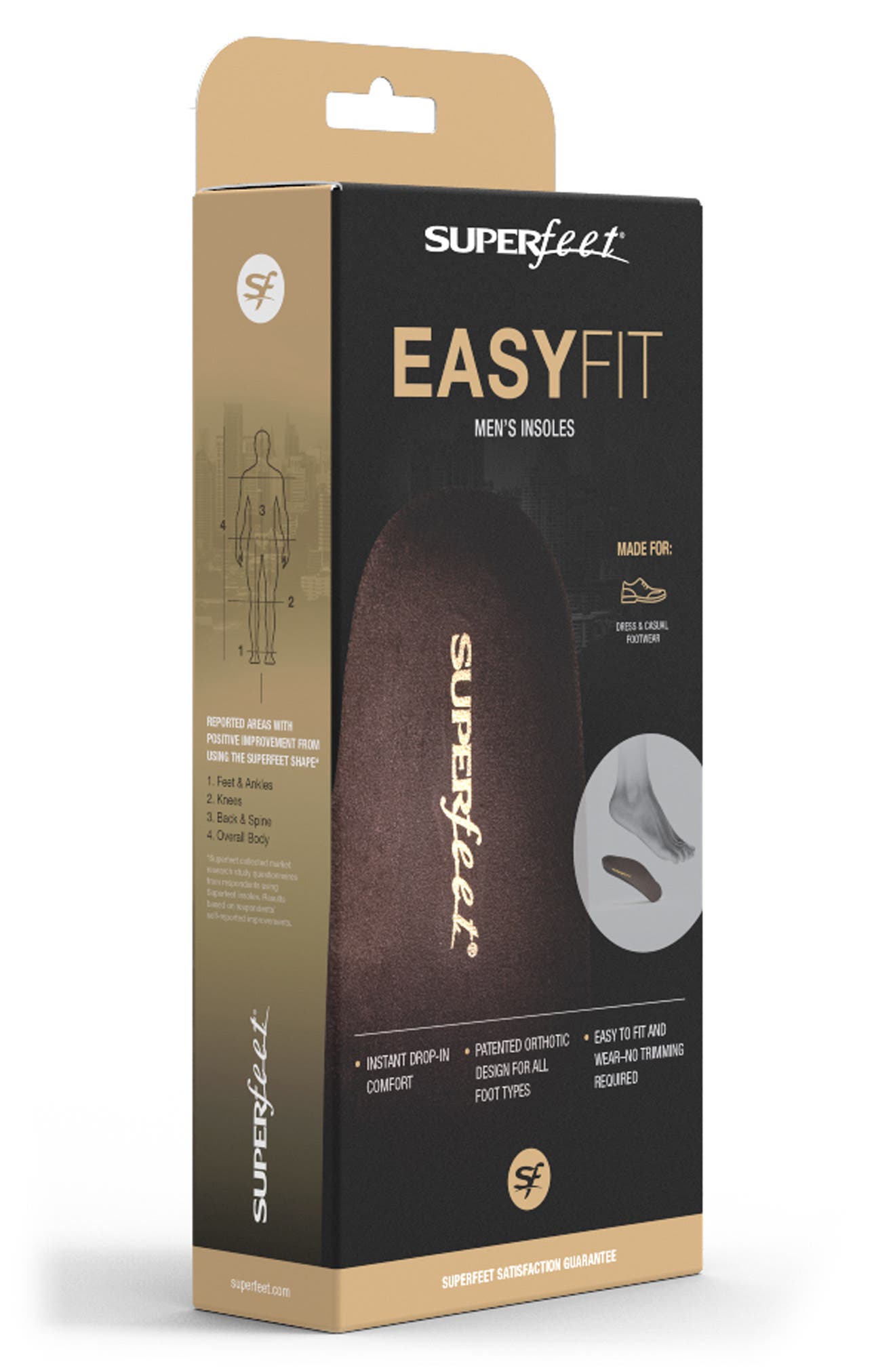 Delux Three-Quarter Insole, Alternate, color, JAVA
