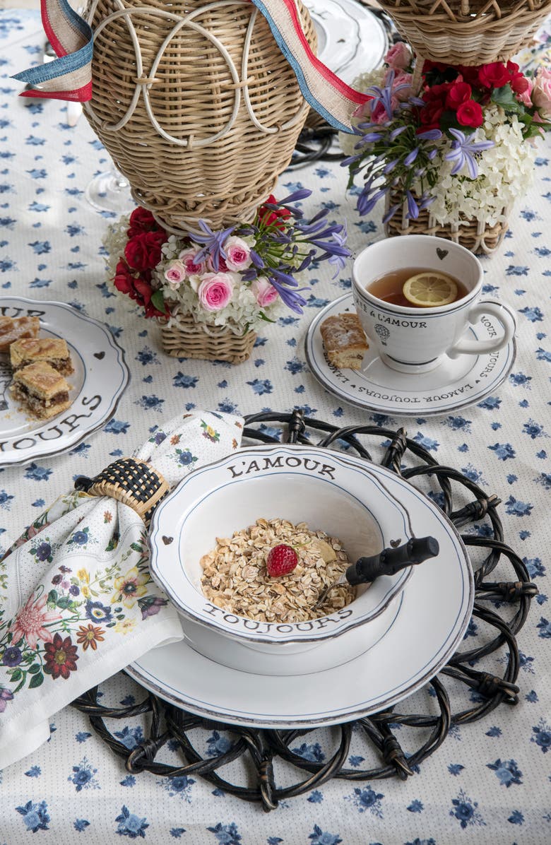 Juliska L'Amour Toujours Breakfast Coffee Cup, Alternate, color, Whitewash Black