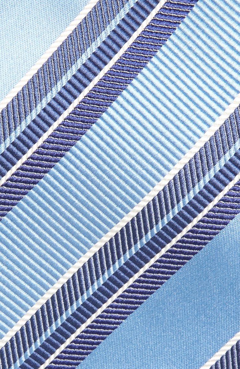 David Donahue Stripe Silk & Cotton Tie, Alternate, color, 
