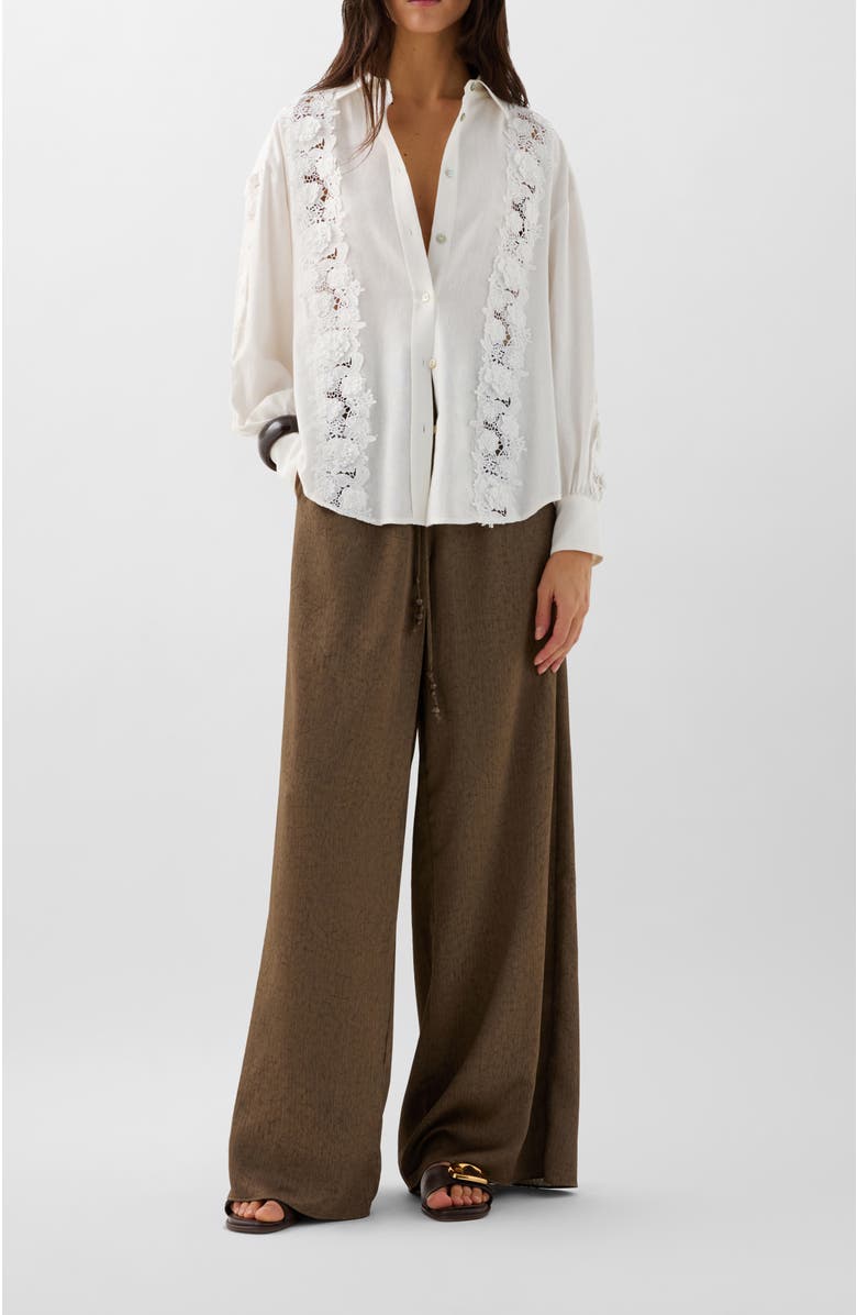 Scalpers Lace Shirt, Alternate, color, White