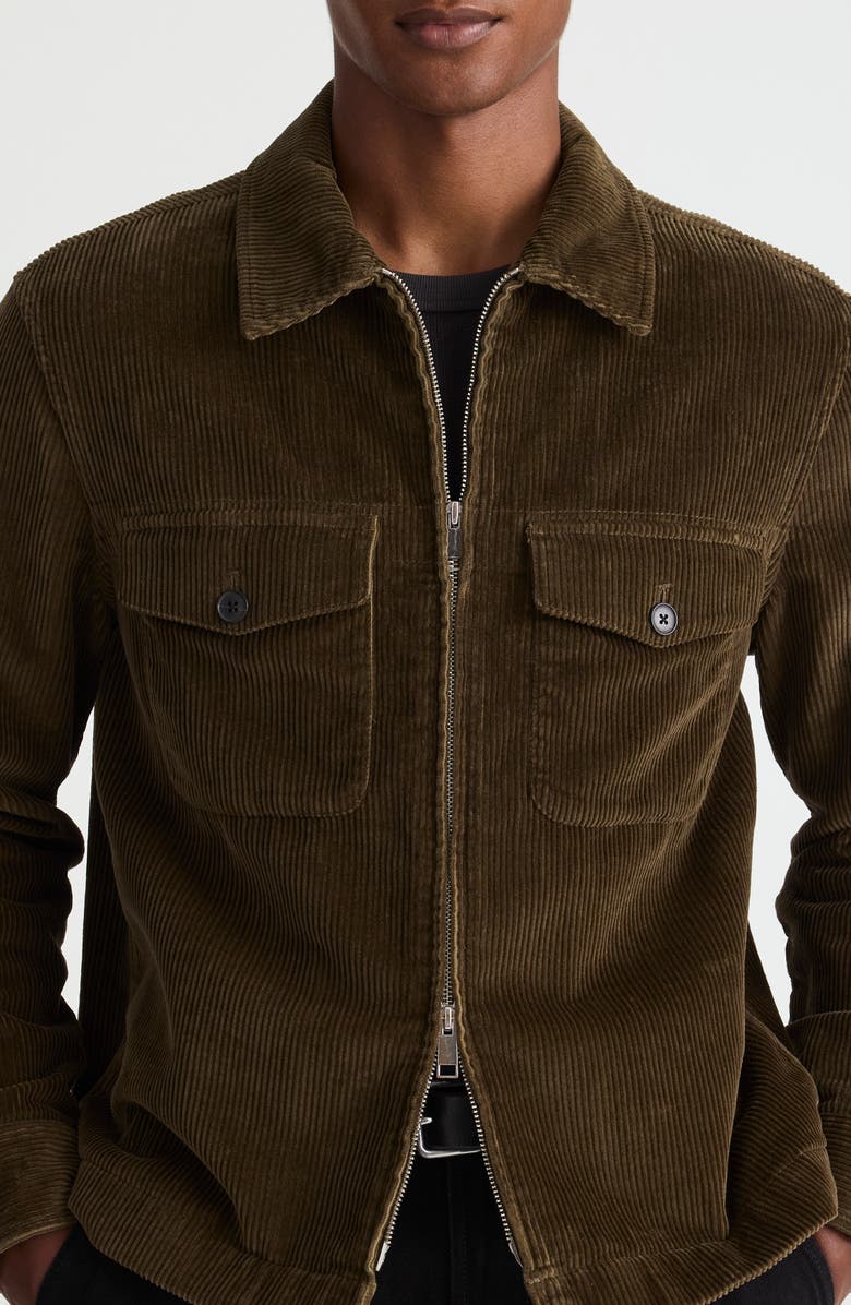 Madewell Corduroy Zip Jacket, Alternate, color, Expedition Green