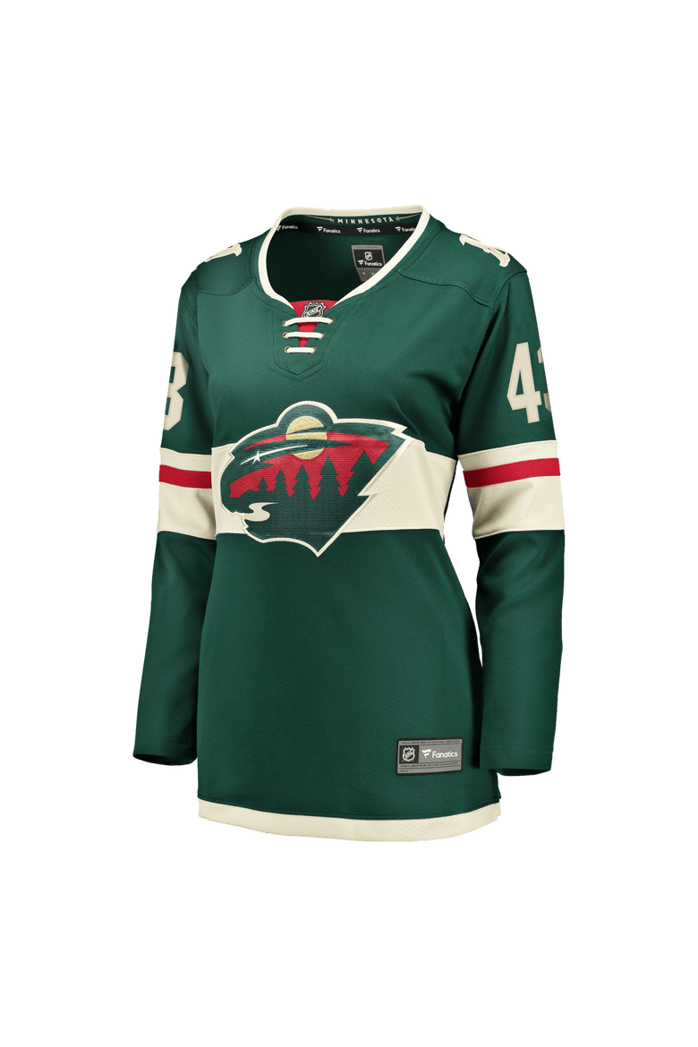 Women's Fanatics Quinn Hughes Green Minnesota Wild Home Breakaway Jersey, Alternate, color, Green