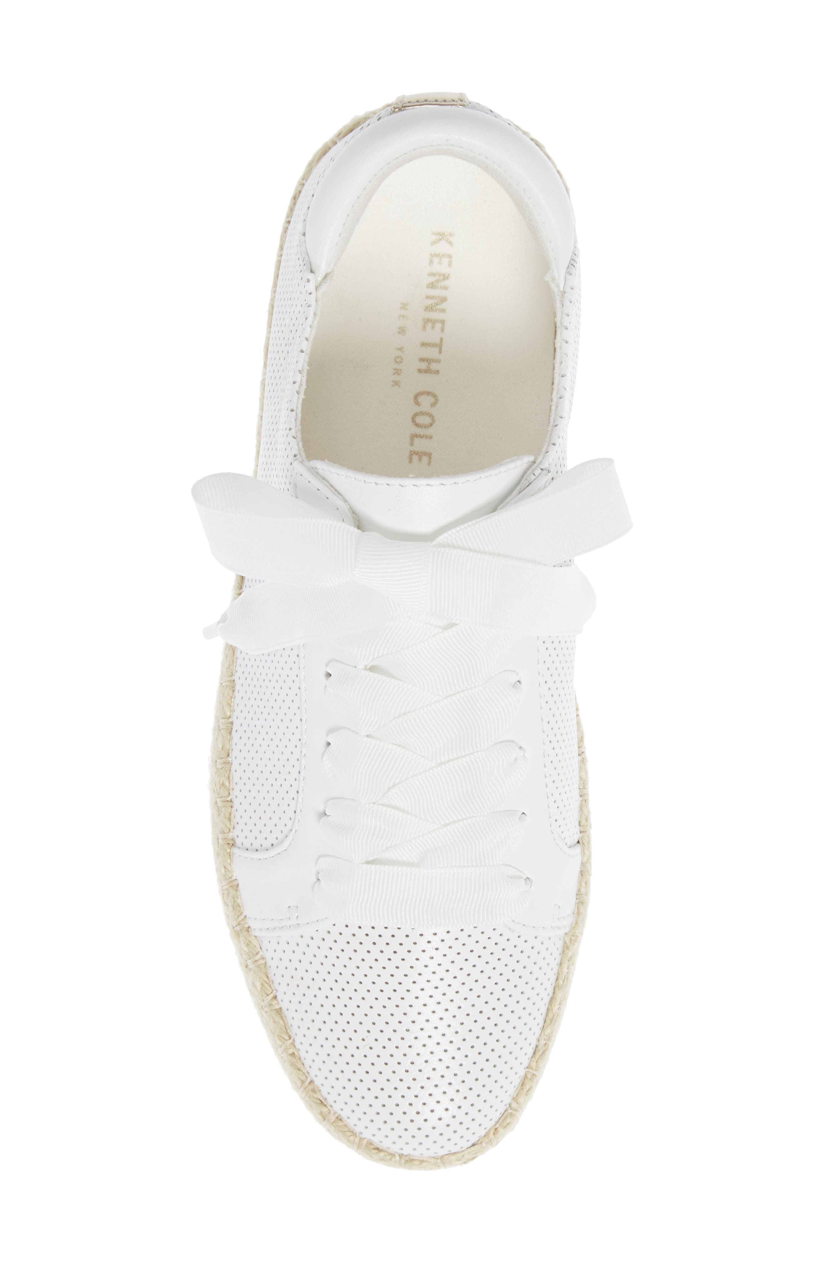 Kamspadrille Platform Sneaker, Alternate, color, WHITE LEATHER