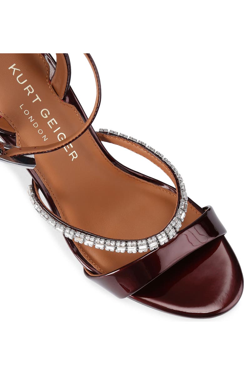 Kurt Geiger London Crystal Ankle Strap Sandal, Alternate, color, Medium Red