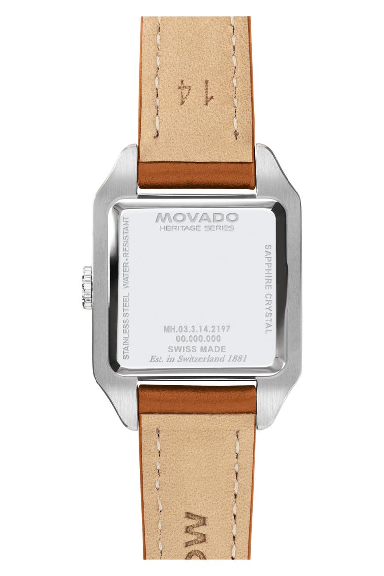Heritage 1917 Leather Strap Watch, 25mm x 34mm, Alternate, color, GREEN