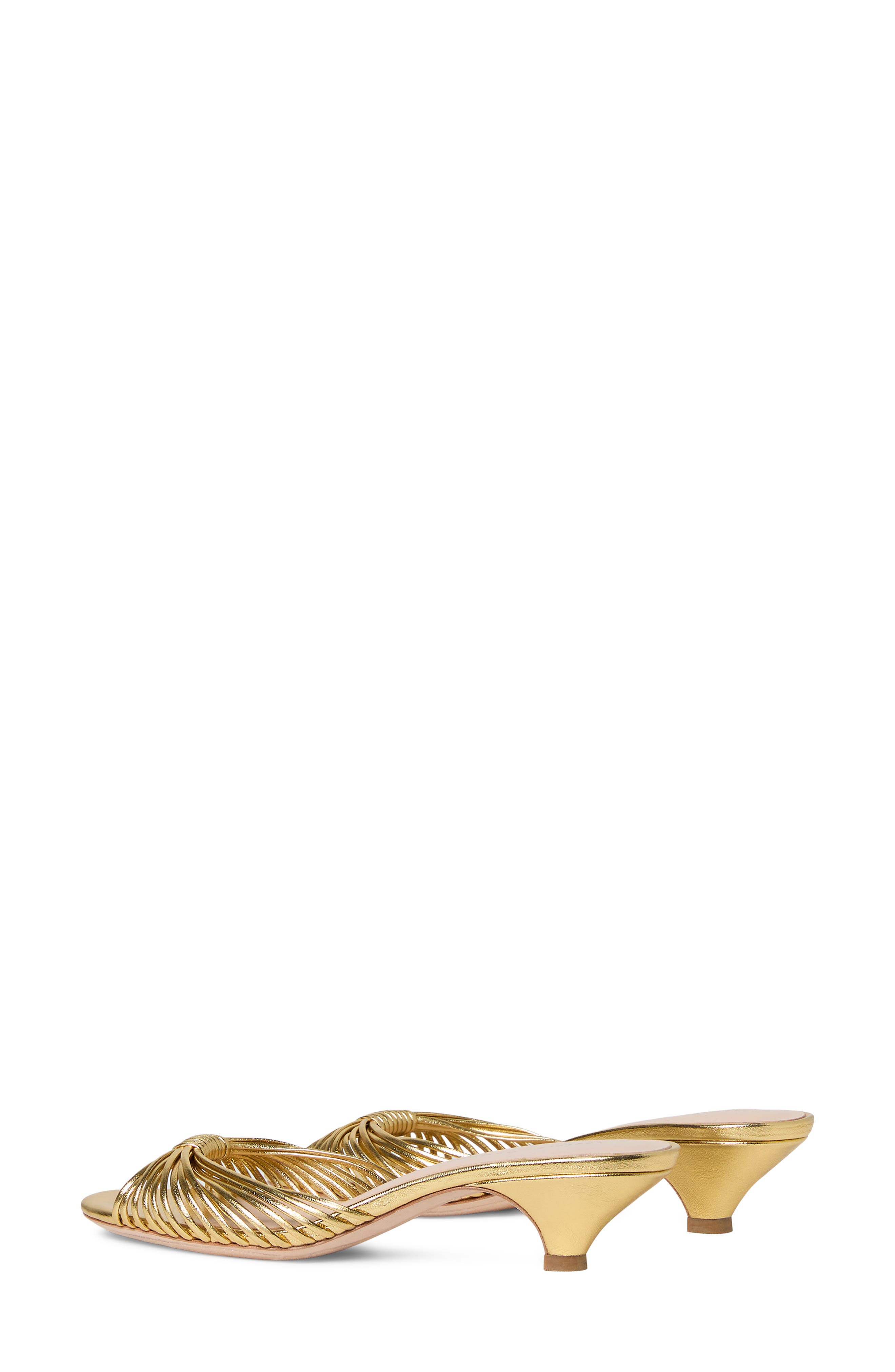 Loeffler Randall Dixie Kitten Heel Slide Sandal, Alternate, color, Gold