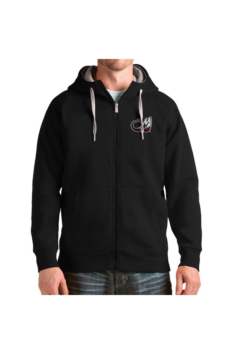 Men's Antigua Black Colorado Mammoth Victory Full-Zip Hoodie, Main, color, Black