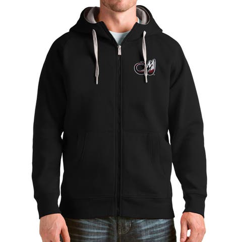 Men's Antigua Black Colorado Mammoth Victory Full-Zip Hoodie