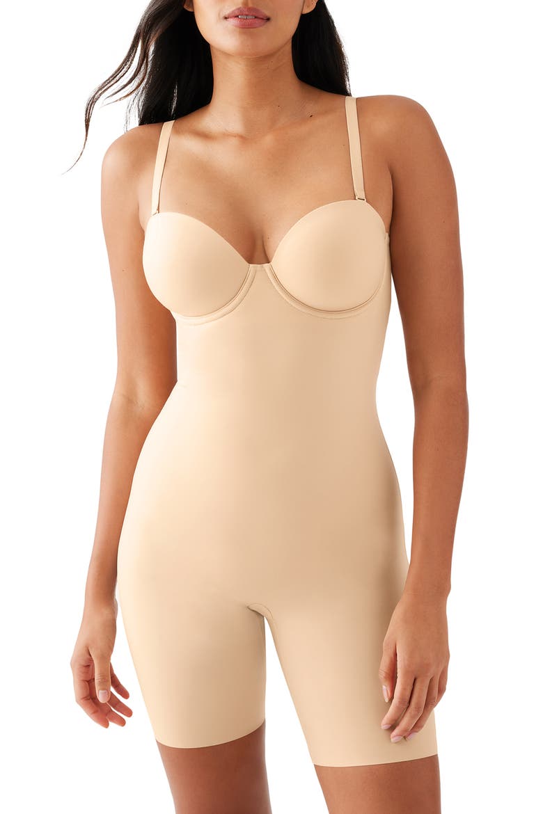 Red Carpet™ All in One Thigh Shaper Bodysuit, Main, color, SAND