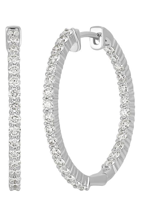 Audrey Diamond Inside Out Hoop Earrings (Nordstrom Exclusive)