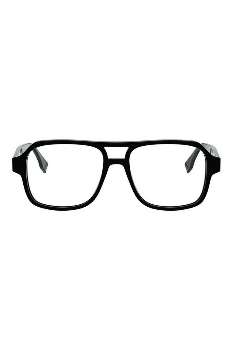 FF Squared 54mm Square Optical Glasses, Main, color, SHINY BLACK