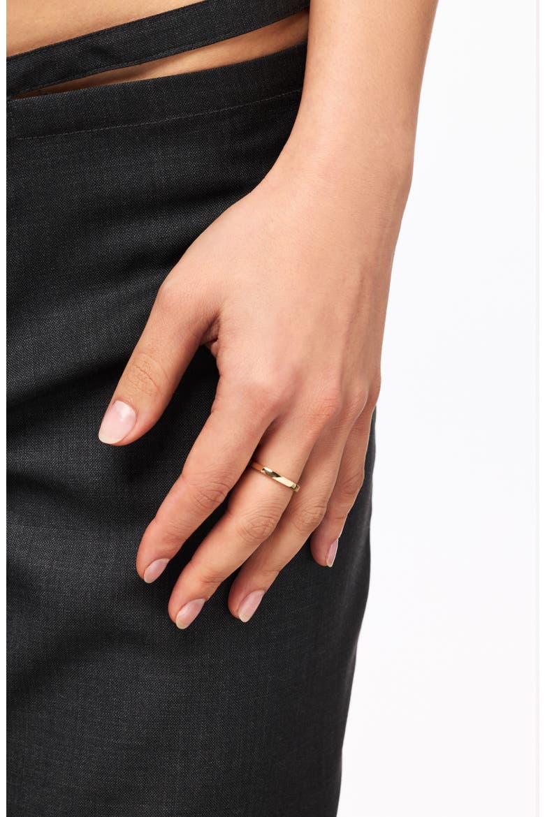 Solid Yellow Gold - Slim Eclipse Ring, Alternate, color, Gold