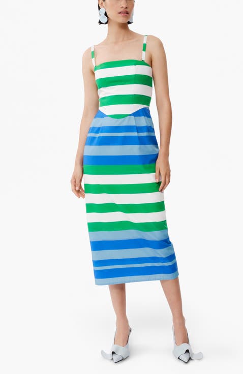 Ally Fitted Cotton Midi Dress