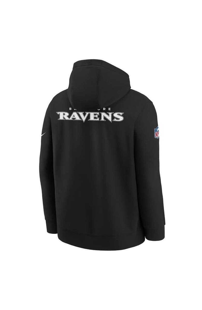 Nike Youth Nike  Black Baltimore Ravens Sideline Club Fleece Hoodie, Alternate, color, Black
