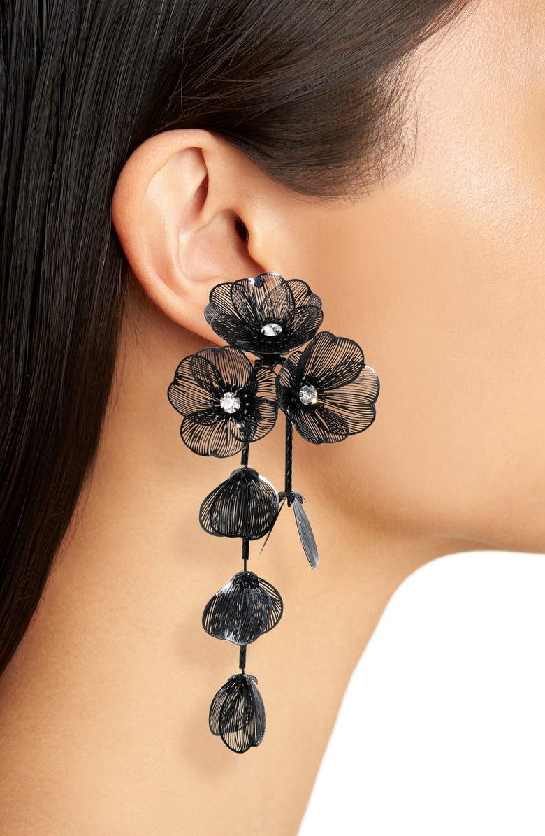 Tasha Wire Flower Drop Earrings, Alternate, color, 