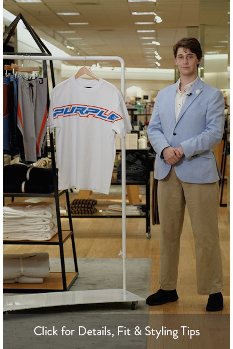 Oversize Textured Cotton Jersey Graphic T-Shirt video