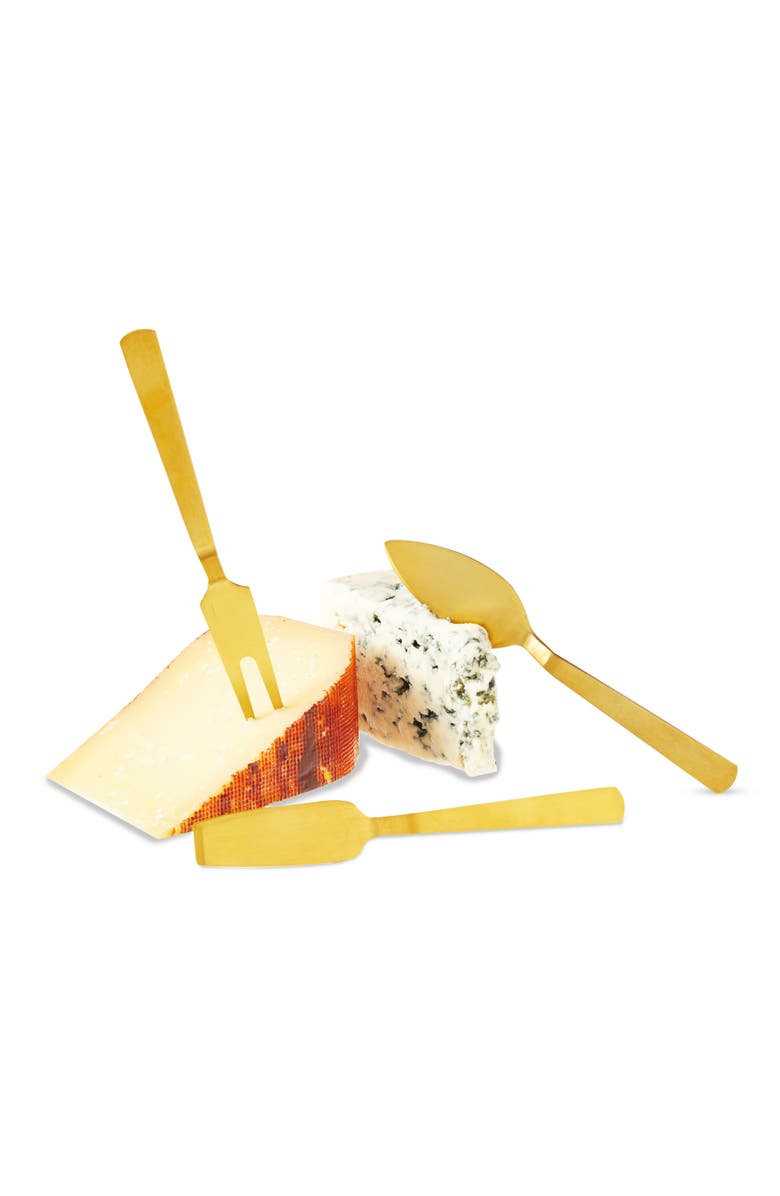 TWINE Cheese Knife in Gold Set of 3, Alternate, color, Gold