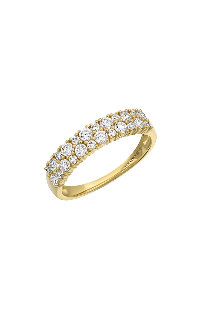 Bony Levy Audrey Two-Row Diamond Ring, Main, color, 18K Yellow Gold