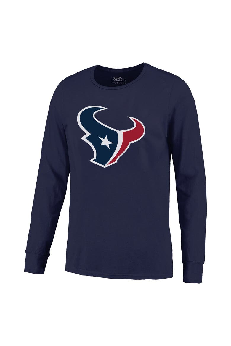 Men's Majestic Threads C.J. Stroud Navy Houston Texans Name & Number Long Sleeve T-Shirt, Alternate, color, Navy