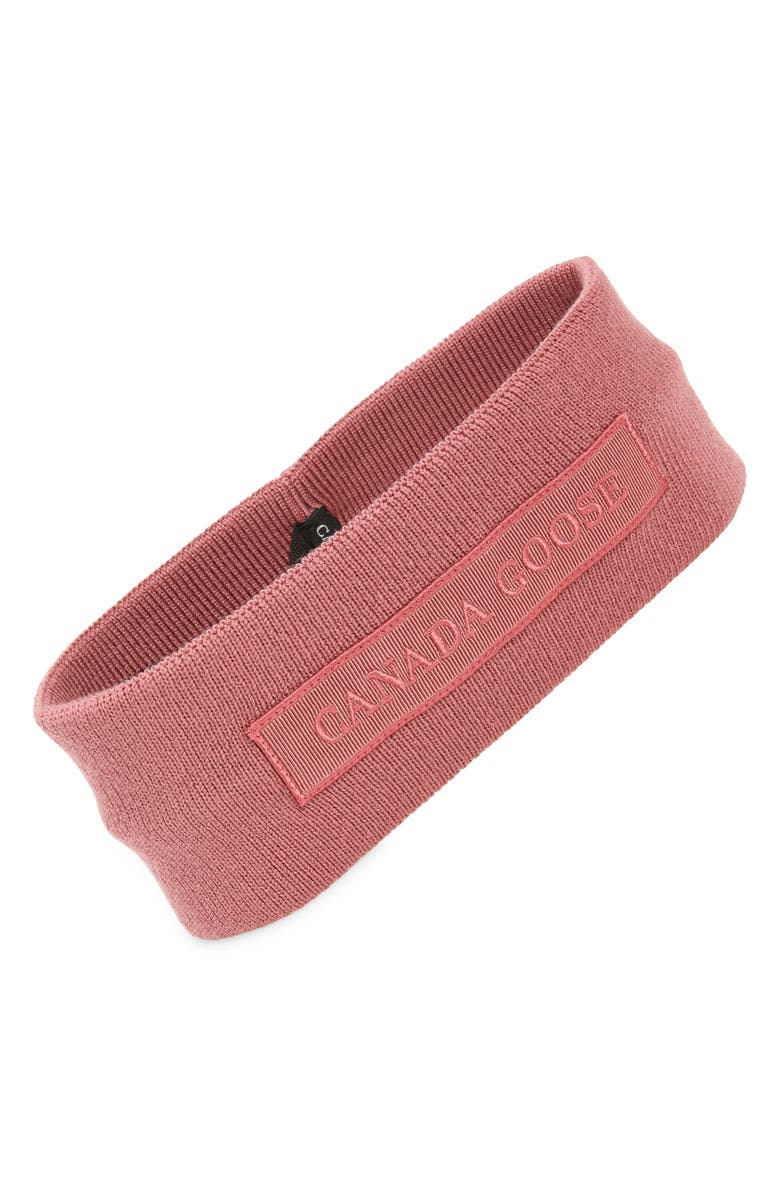 Canada Goose Tonal Emblem Merino Wool Ear Warmer, Main, color, 