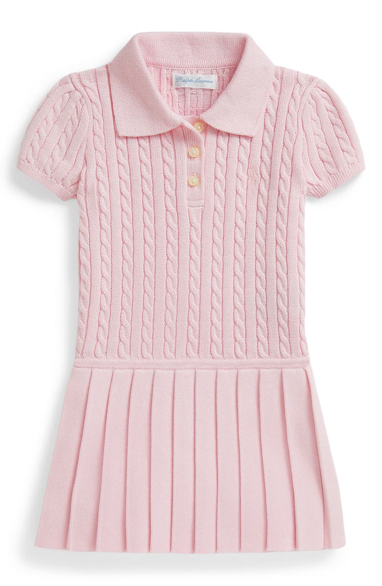 Ralph Lauren Cable Sweater Dress, Main, color, Hint Of Pink