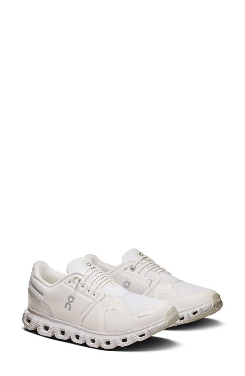 On Cloud 6 Waterproof Sneakers In White/white