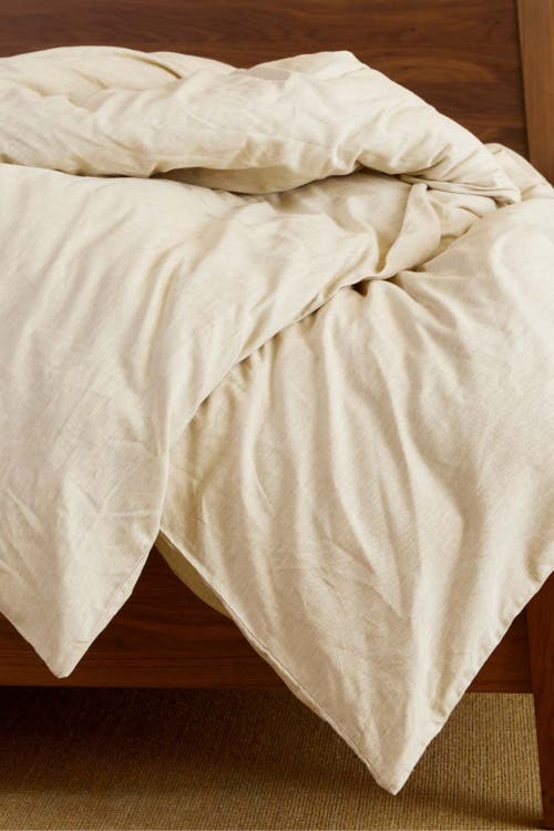 Bedvoyage Melange Viscose Cotton Blend Breathable Duvet Cover In Sand