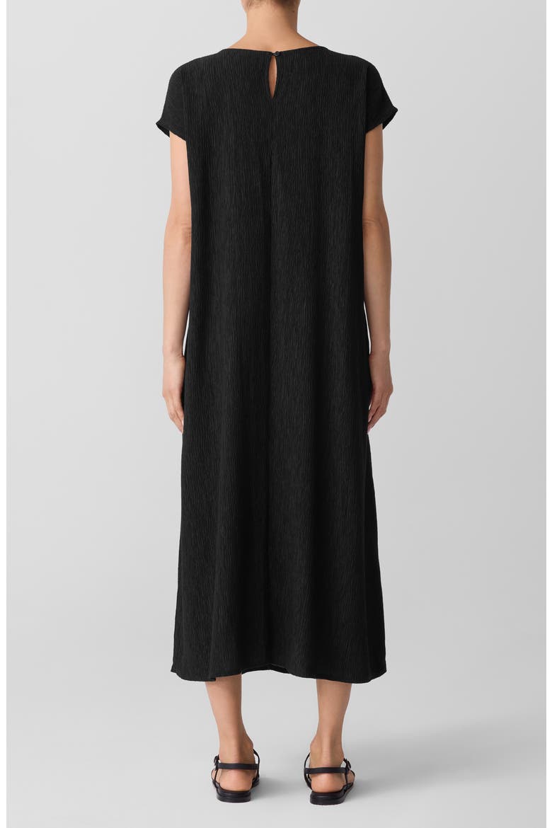 Short Sleeve Jacquard Maxi Dress, Alternate, color, BLACK