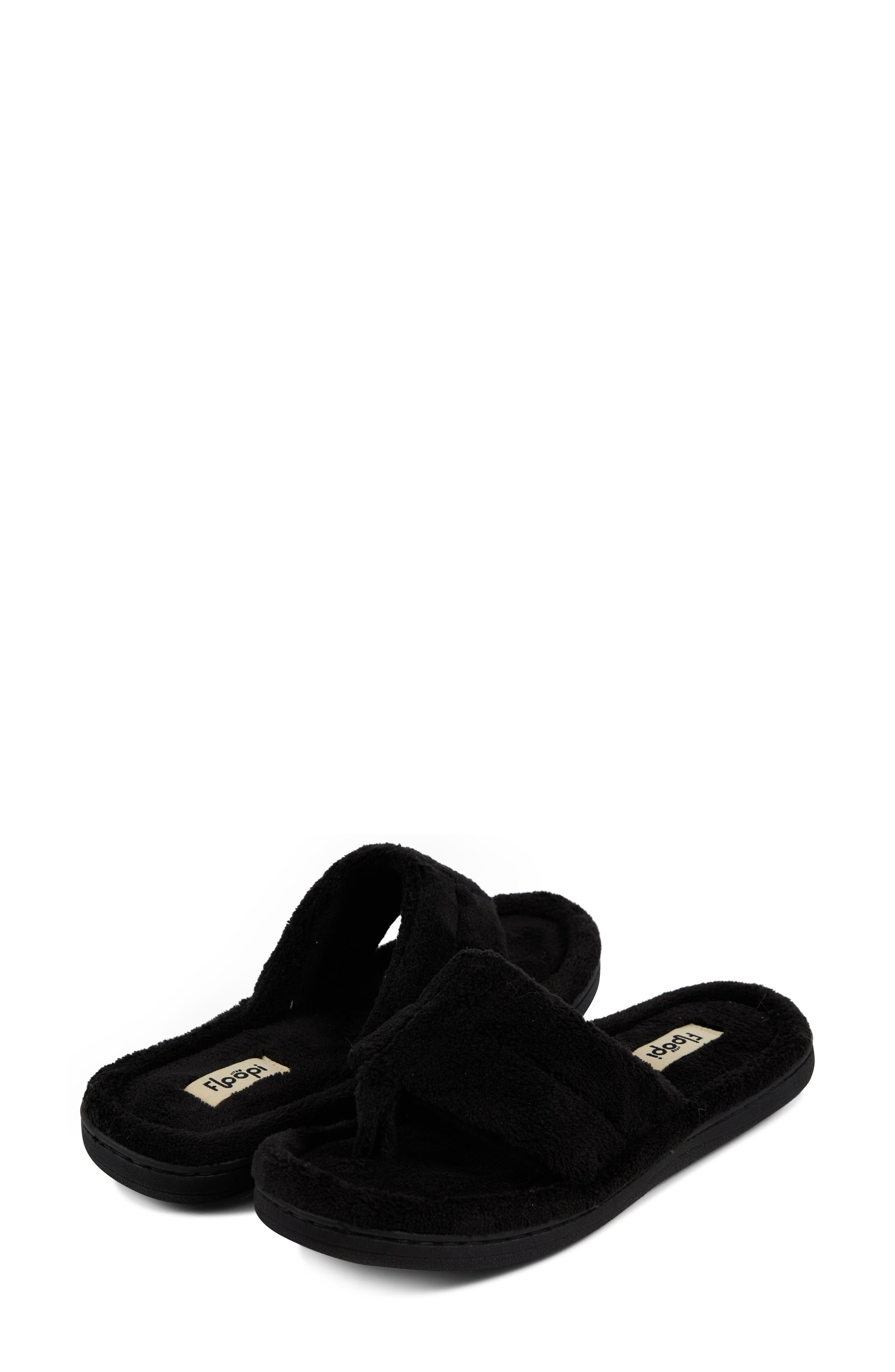 FLOOPI French Terry Flip Flop, Alternate, color, Black