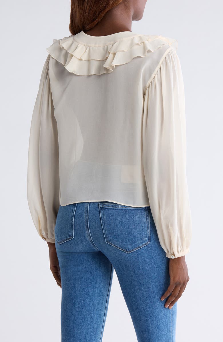 PAIGE Gemelli Silk Top, Alternate, color, Oyster White
