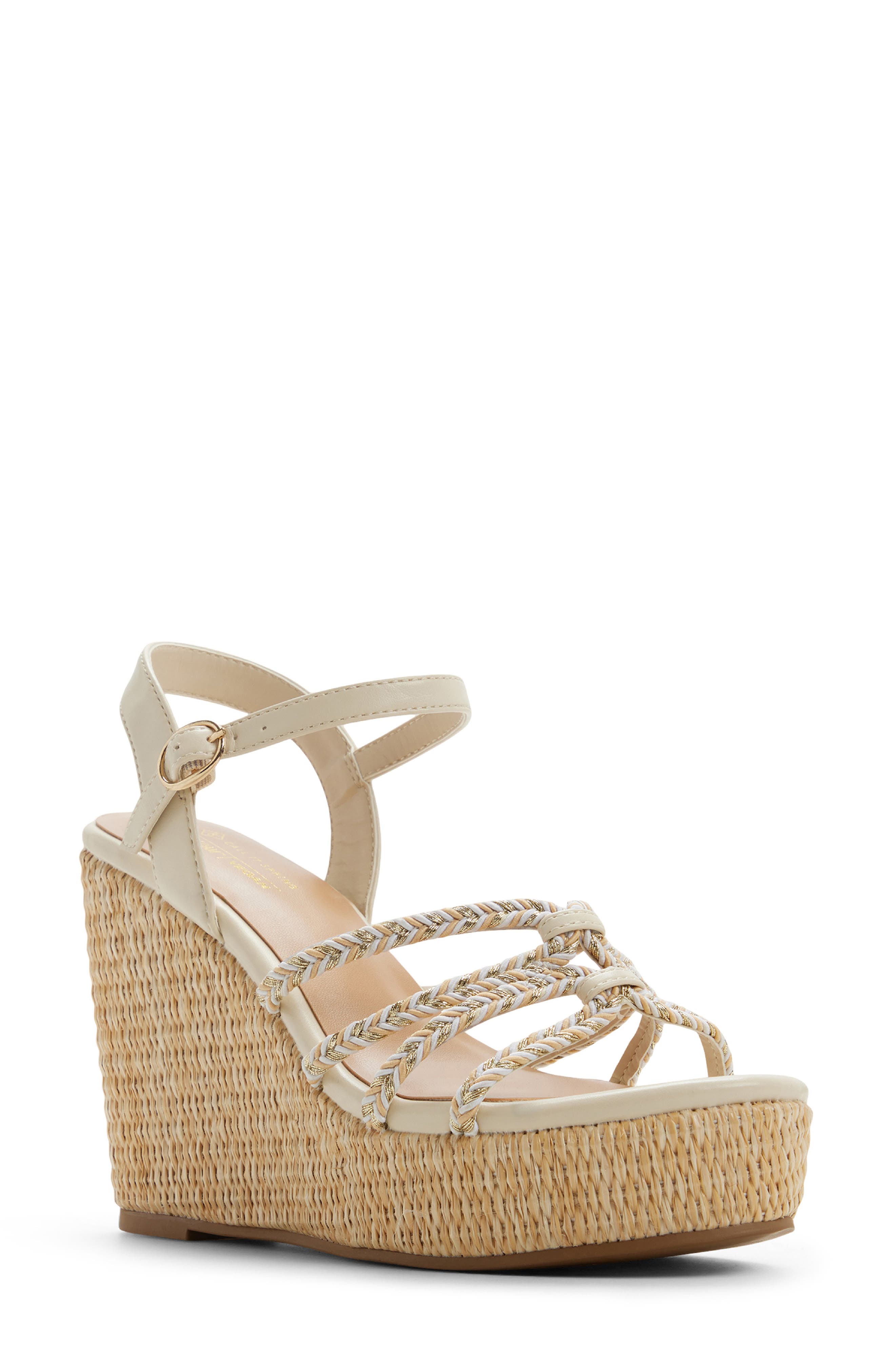 Call It Spring By Aldo Kaylya Ankle Strap Platform Wedge Sandal, Main, color, Other Beige