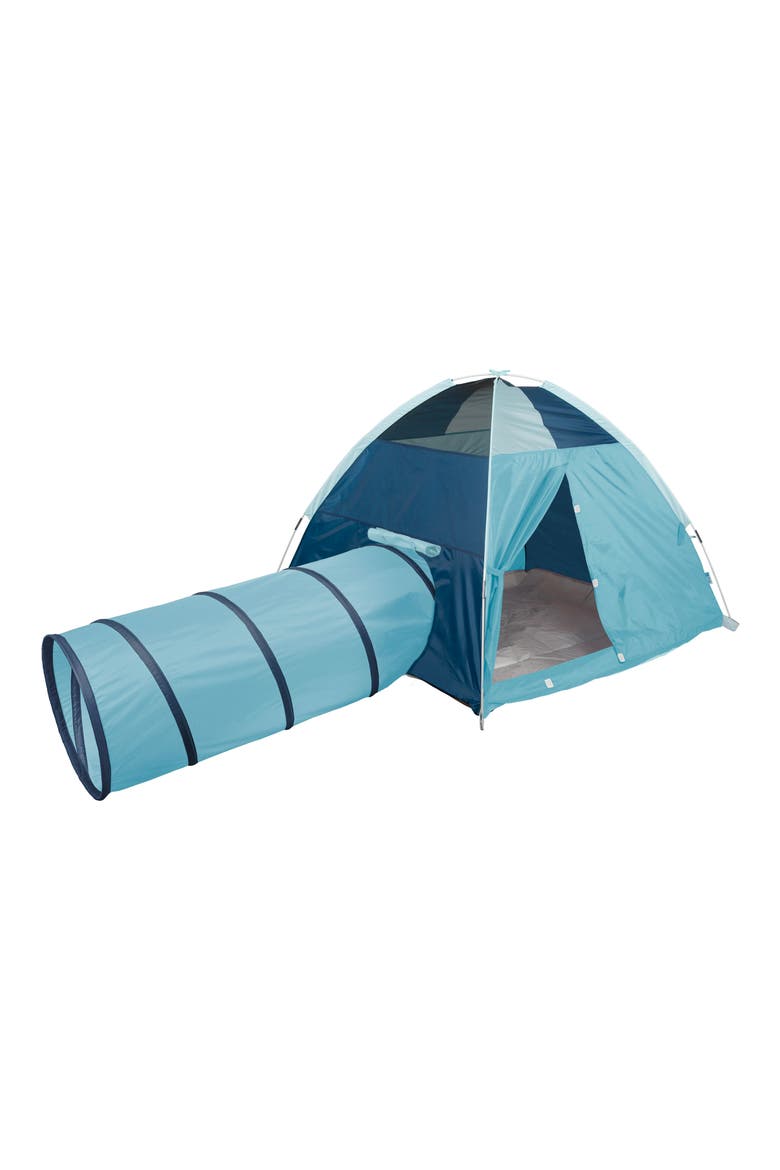 Cool Blue Play Tent with Tunnel, Main, color, BLUE