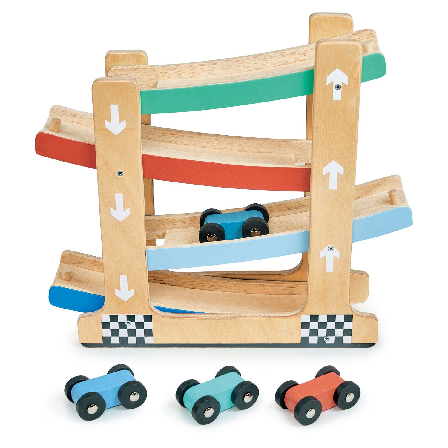 Mentari Wooden Ramp Racer Toy in Multi-Color 