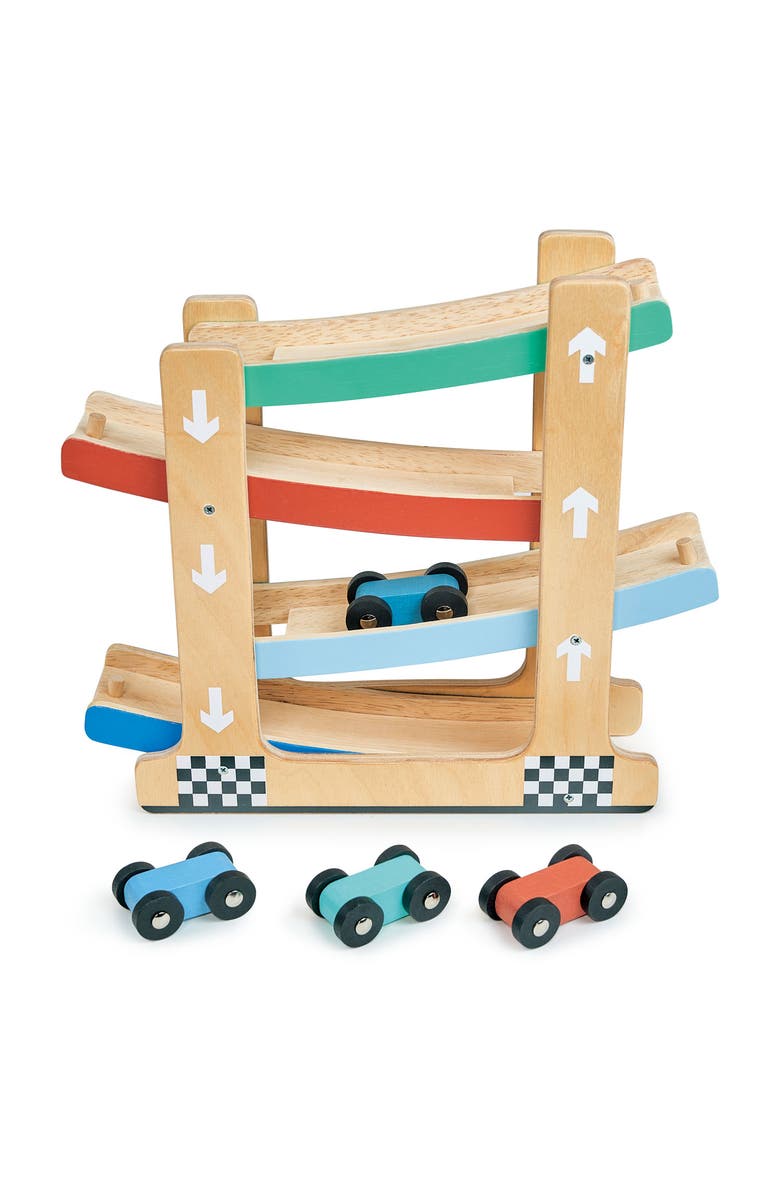 Mentari Wooden Ramp Racer Toy, Main, color, Multi-Color
